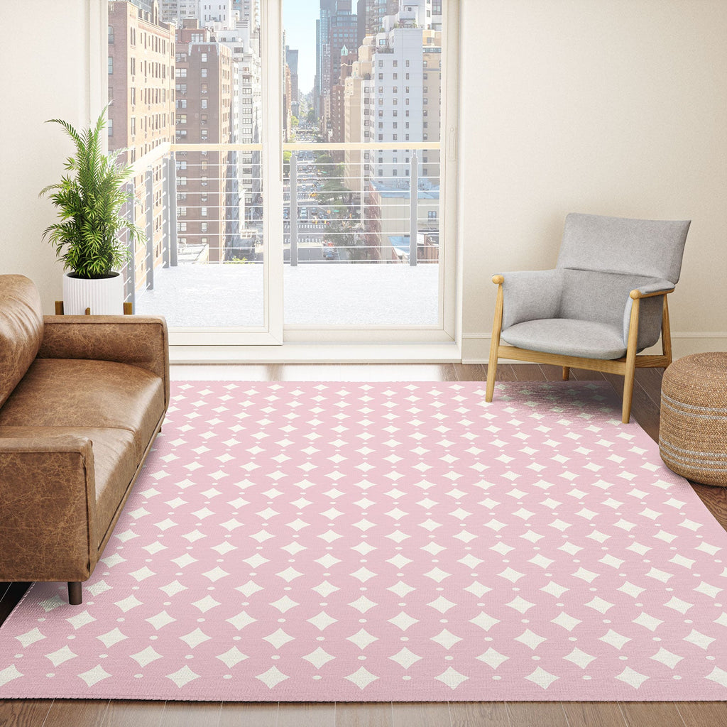 Colour Poems Vintage Jewels Blush Pink Area Rug