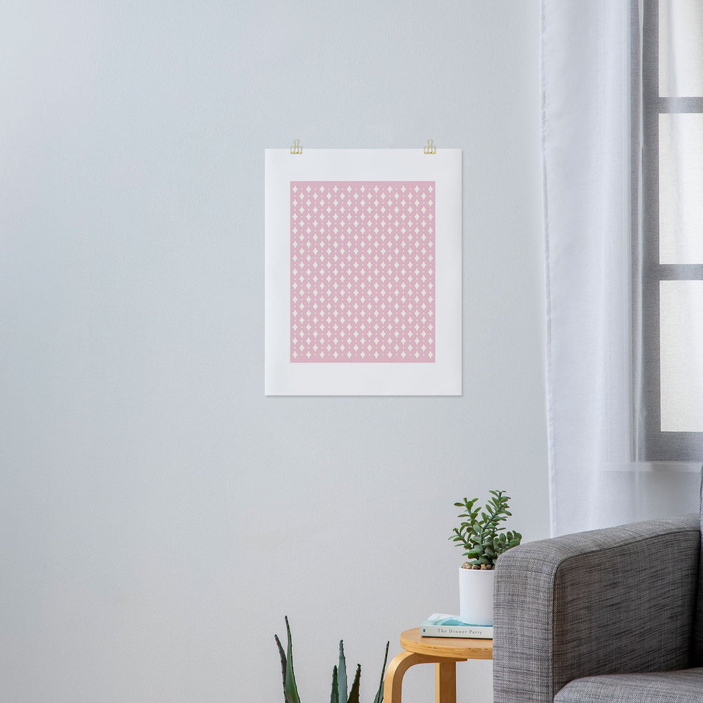 Colour Poems Vintage Jewels Blush Pink Art Print