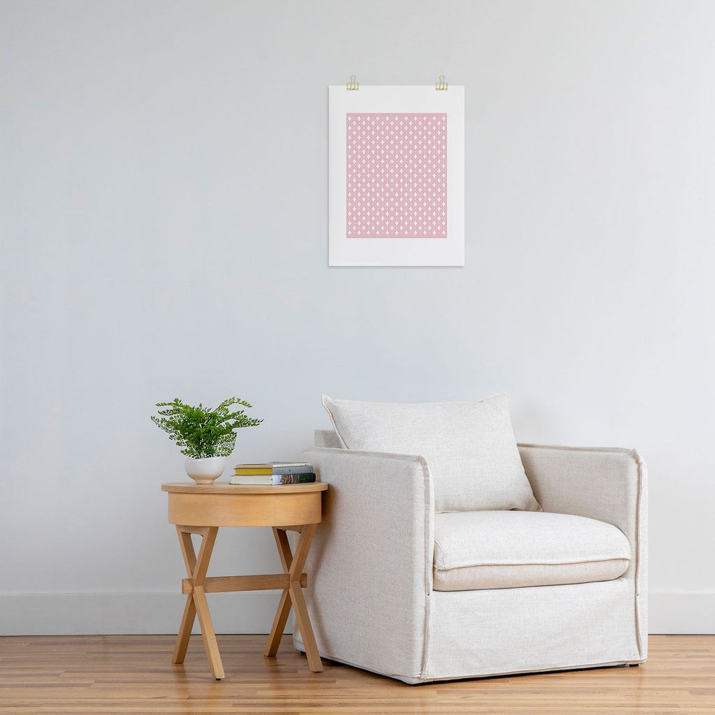 Colour Poems Vintage Jewels Blush Pink Art Print