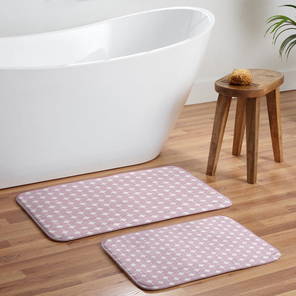 Colour Poems Vintage Jewels Blush Pink Memory Foam Bath Mat
