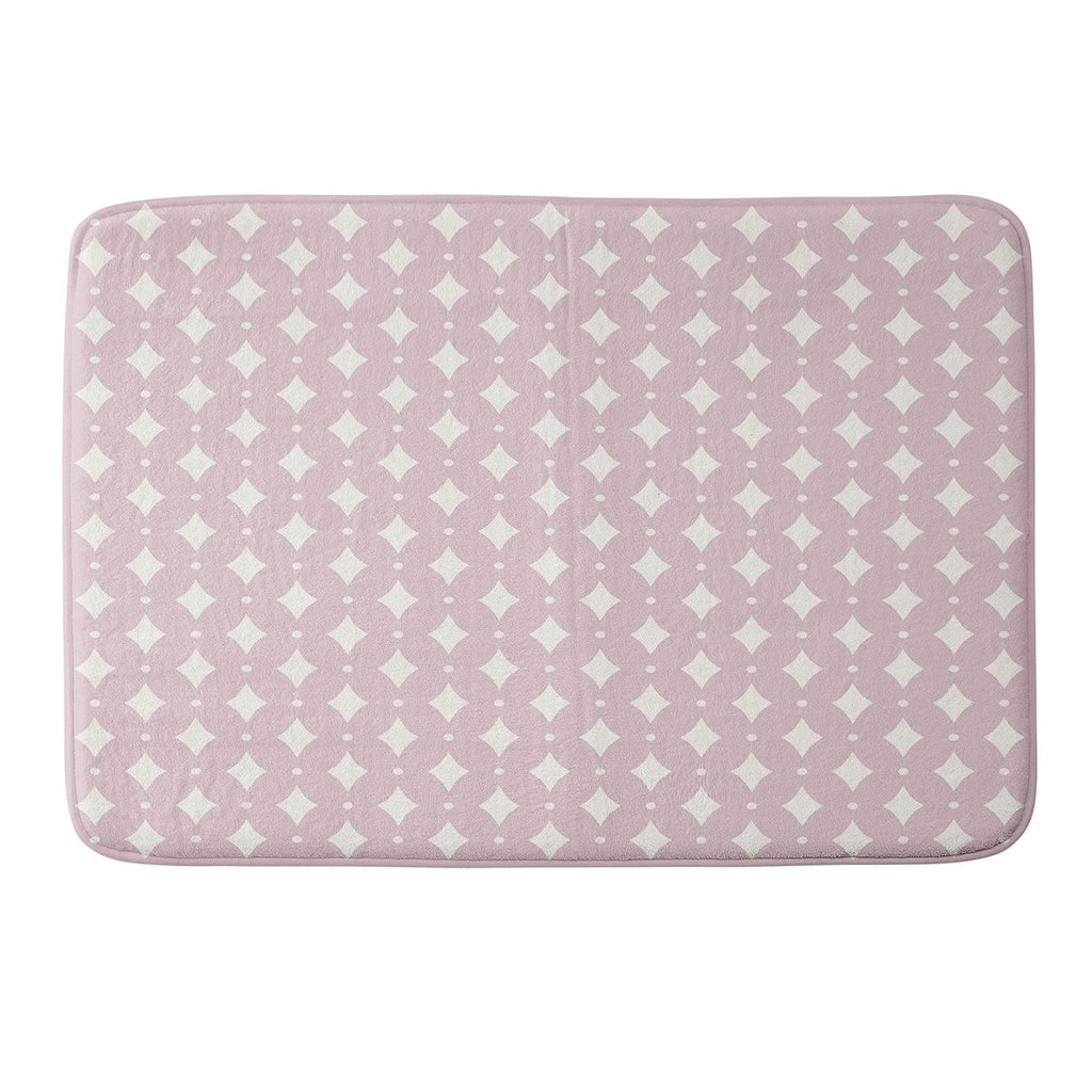 Colour Poems Vintage Jewels Blush Pink Memory Foam Bath Mat