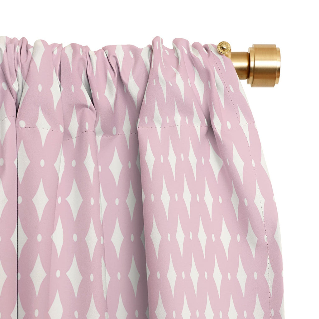 Colour Poems Vintage Jewels Blush Pink Blackout Window Curtain