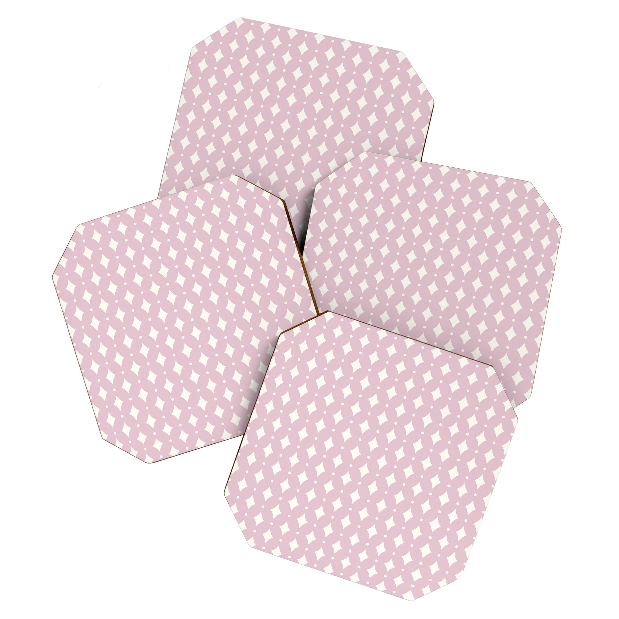 Colour Poems Vintage Jewels Blush Pink Coaster Set