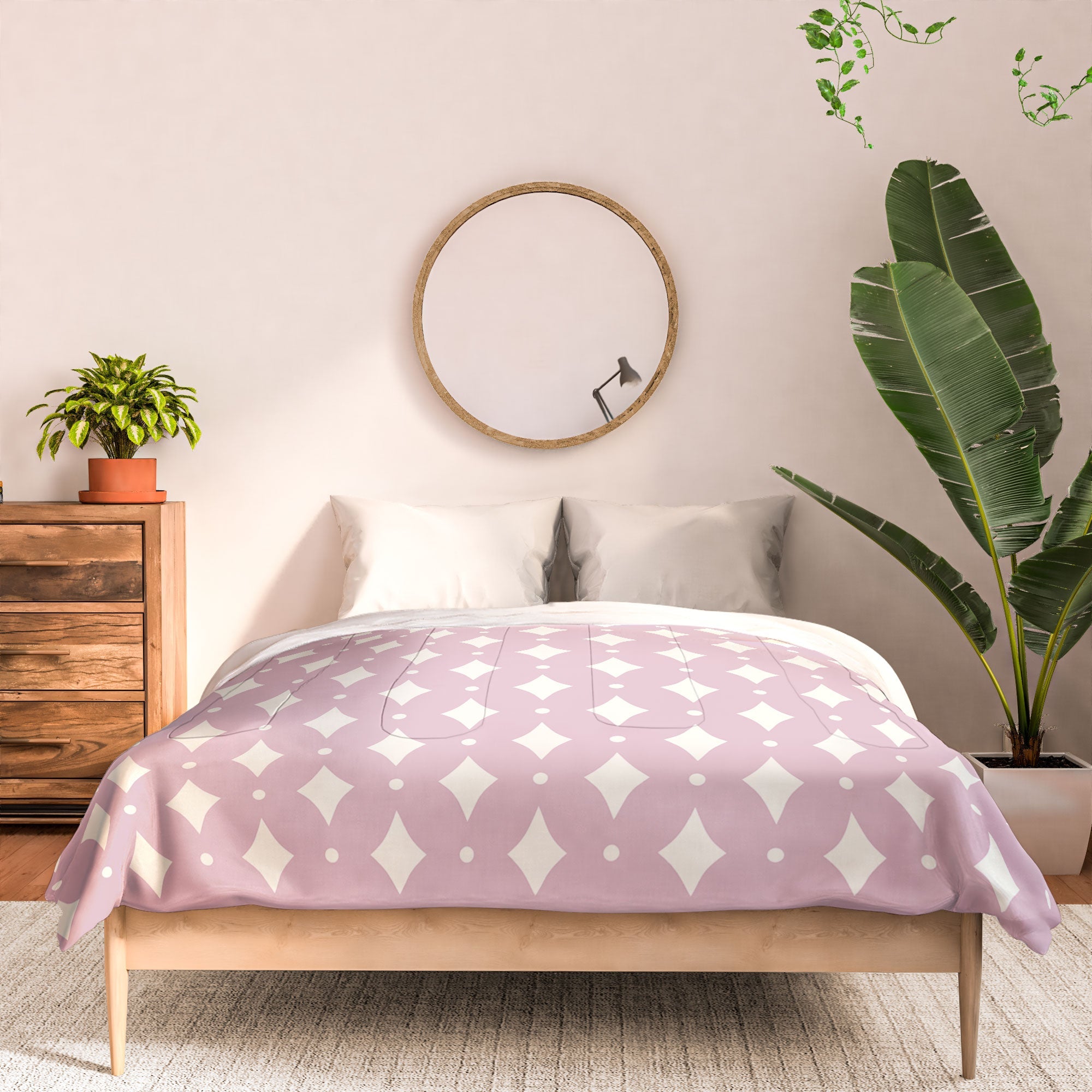 Colour Poems Vintage Jewels Blush Pink Comforter