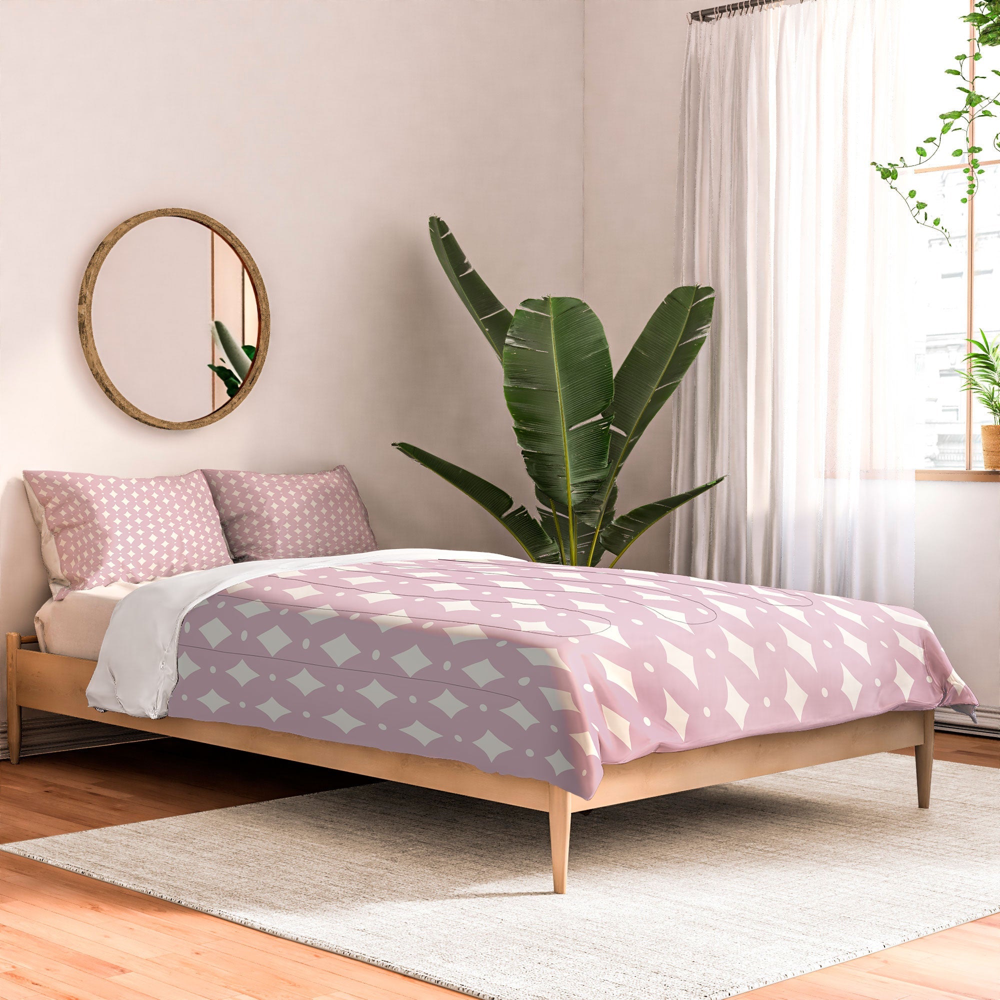 Colour Poems Vintage Jewels Blush Pink Comforter