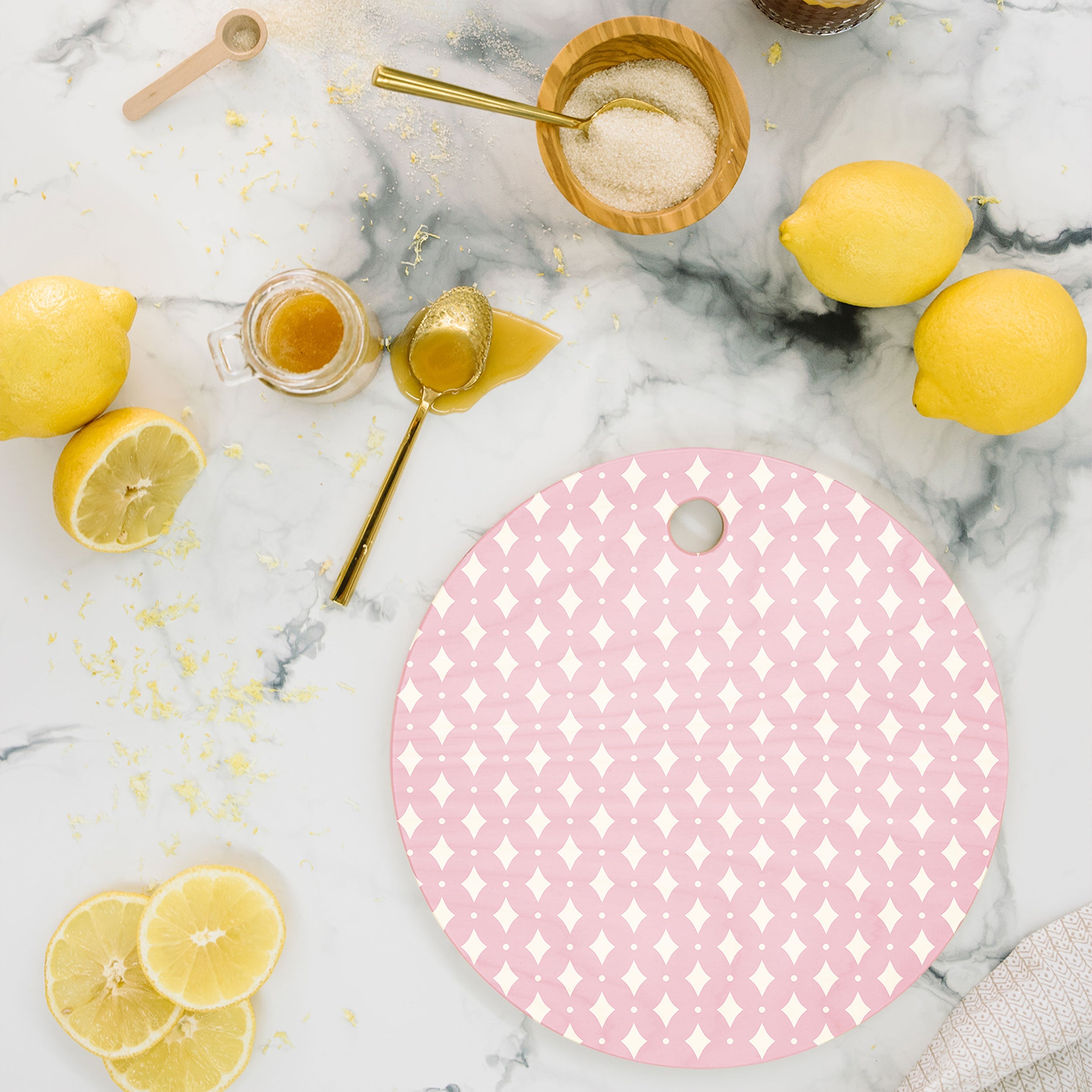 Colour Poems Vintage Jewels Blush Pink Cutting Board Round