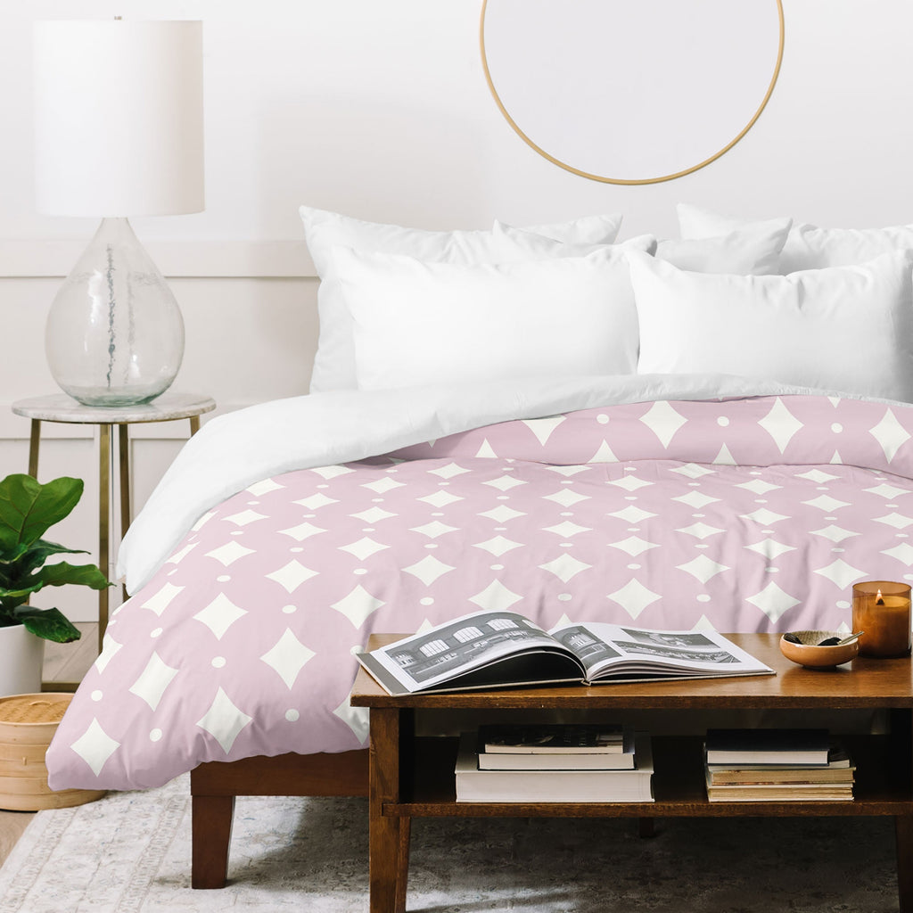 Colour Poems Vintage Jewels Blush Pink Duvet Cover