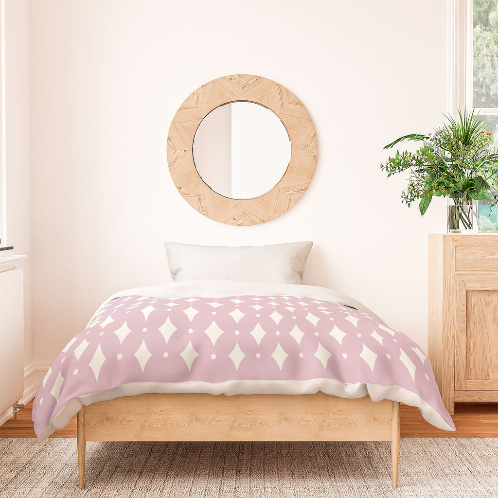Colour Poems Vintage Jewels Blush Pink Duvet Cover