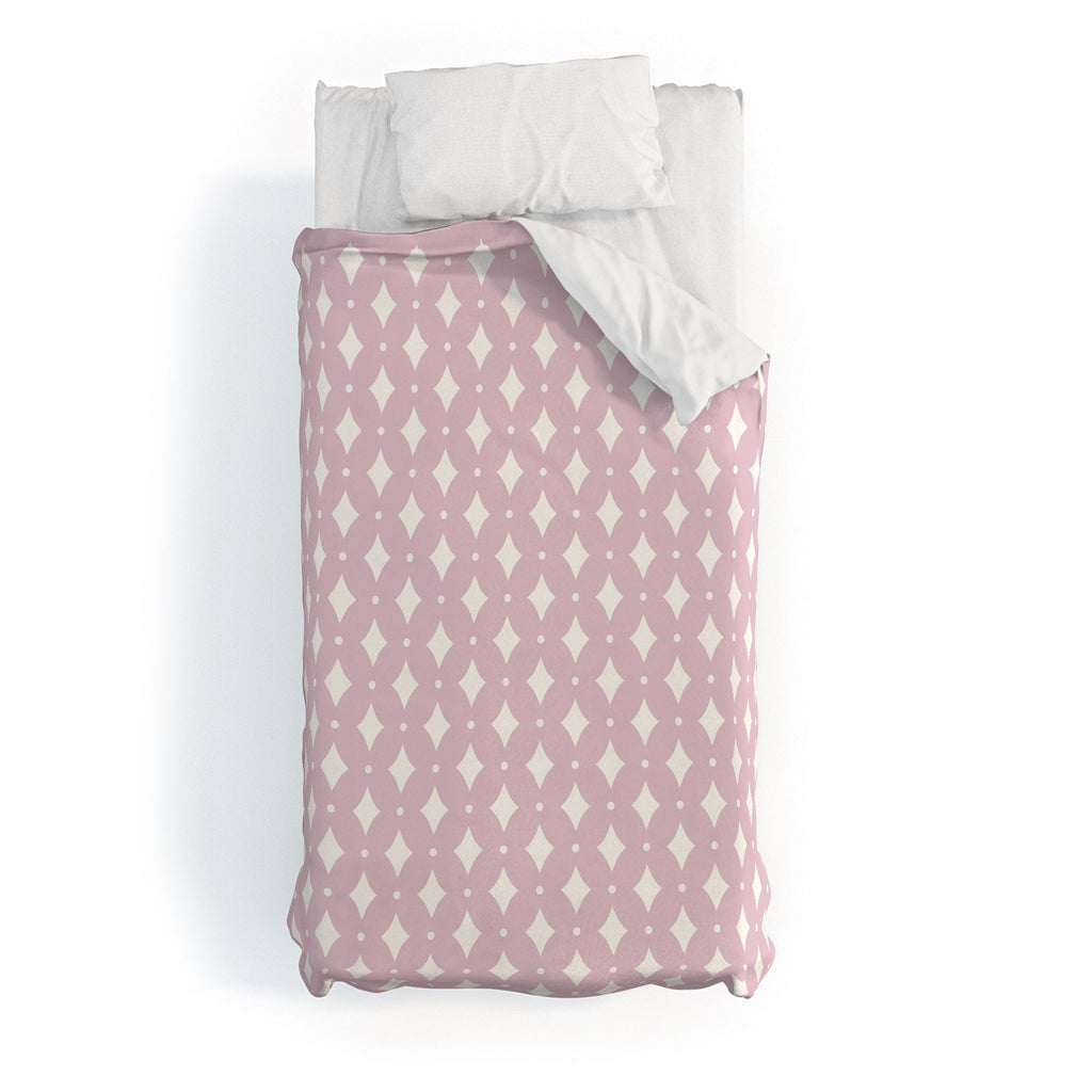 Colour Poems Vintage Jewels Blush Pink Duvet Cover