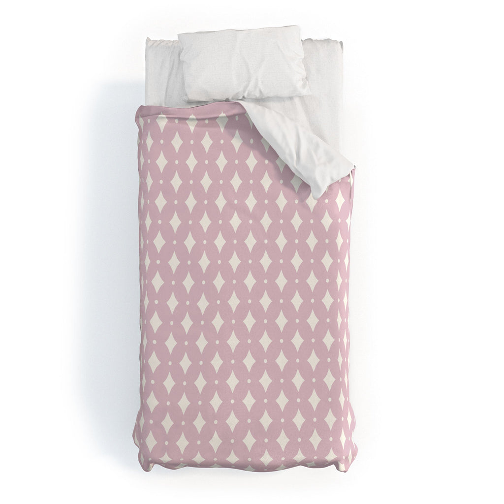 Colour Poems Vintage Jewels Blush Pink Duvet Cover