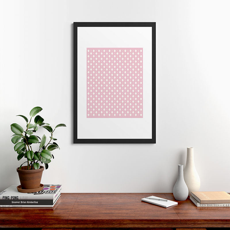 Colour Poems Vintage Jewels Blush Pink Framed Art Print