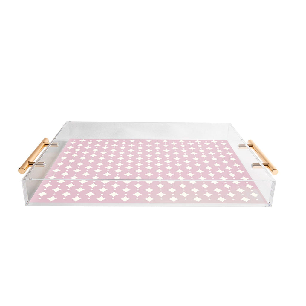 Colour Poems Vintage Jewels Blush Pink Acrylic Tray