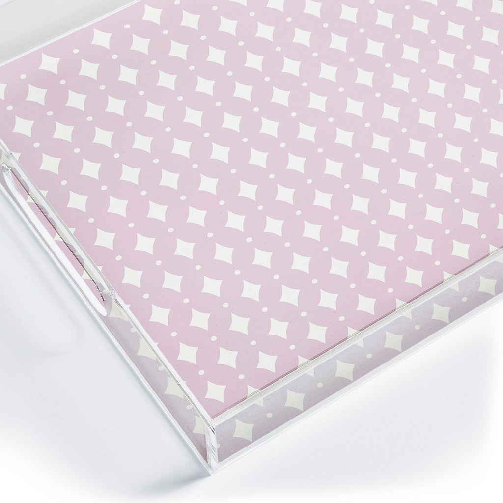 Colour Poems Vintage Jewels Blush Pink Acrylic Tray