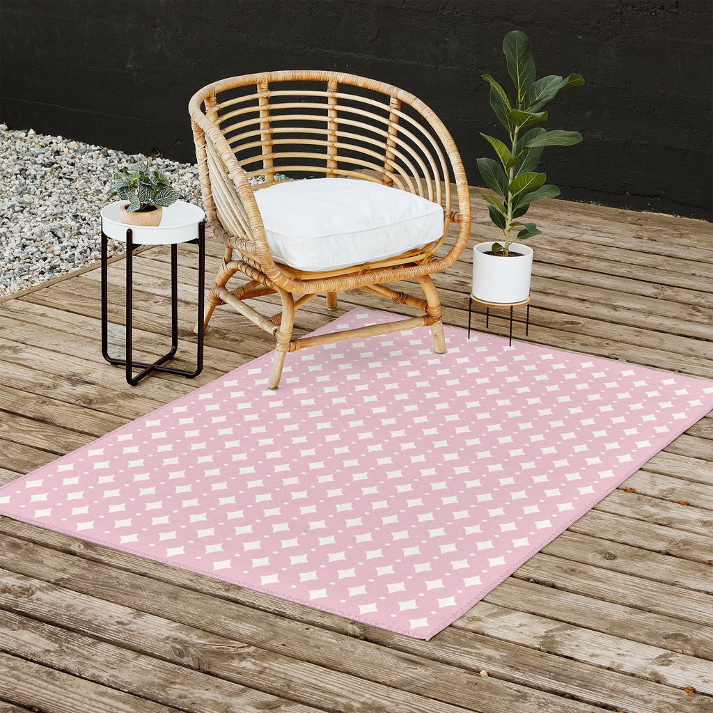 Colour Poems Vintage Jewels Blush Pink Outdoor Rug