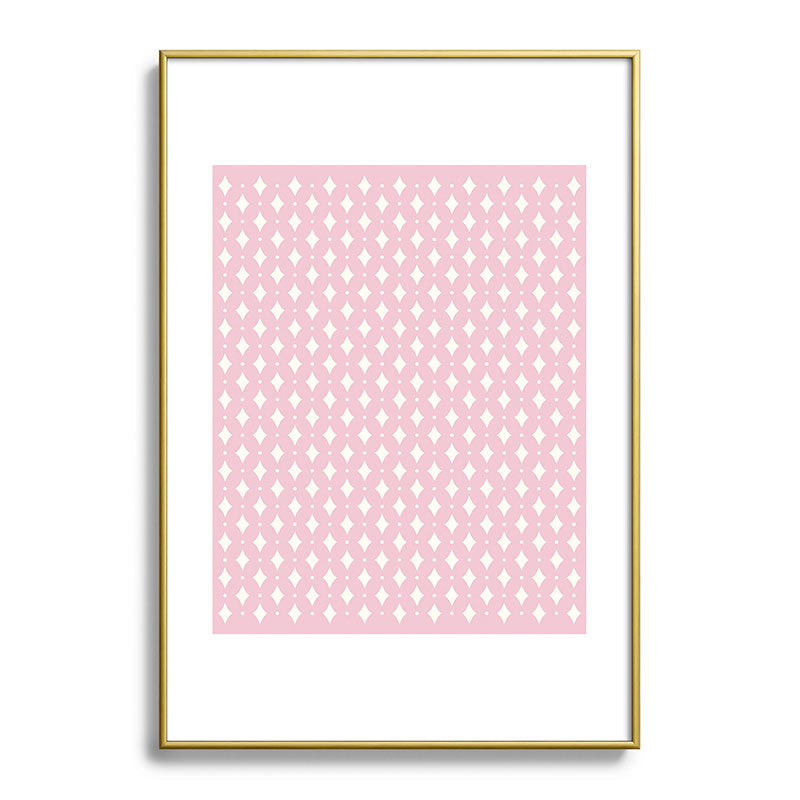 Colour Poems Vintage Jewels Blush Pink Metal Framed Art Print