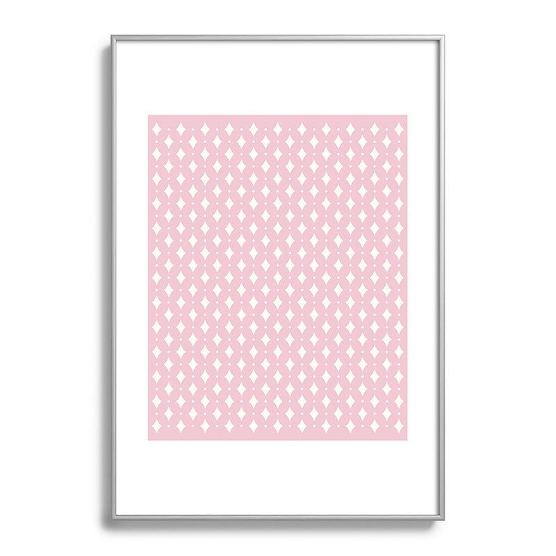 Colour Poems Vintage Jewels Blush Pink Metal Framed Art Print