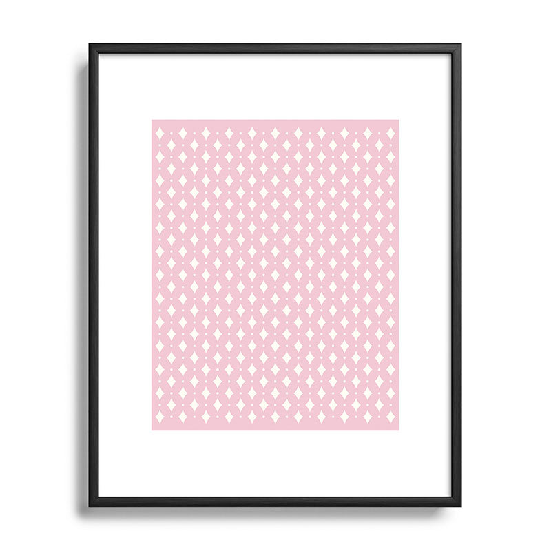 Colour Poems Vintage Jewels Blush Pink Metal Framed Art Print