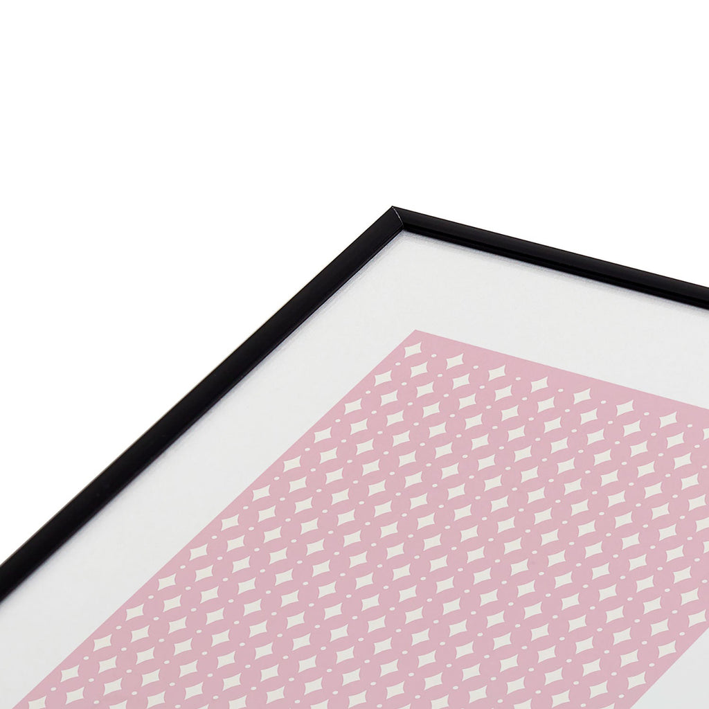 Colour Poems Vintage Jewels Blush Pink Metal Framed Art Print