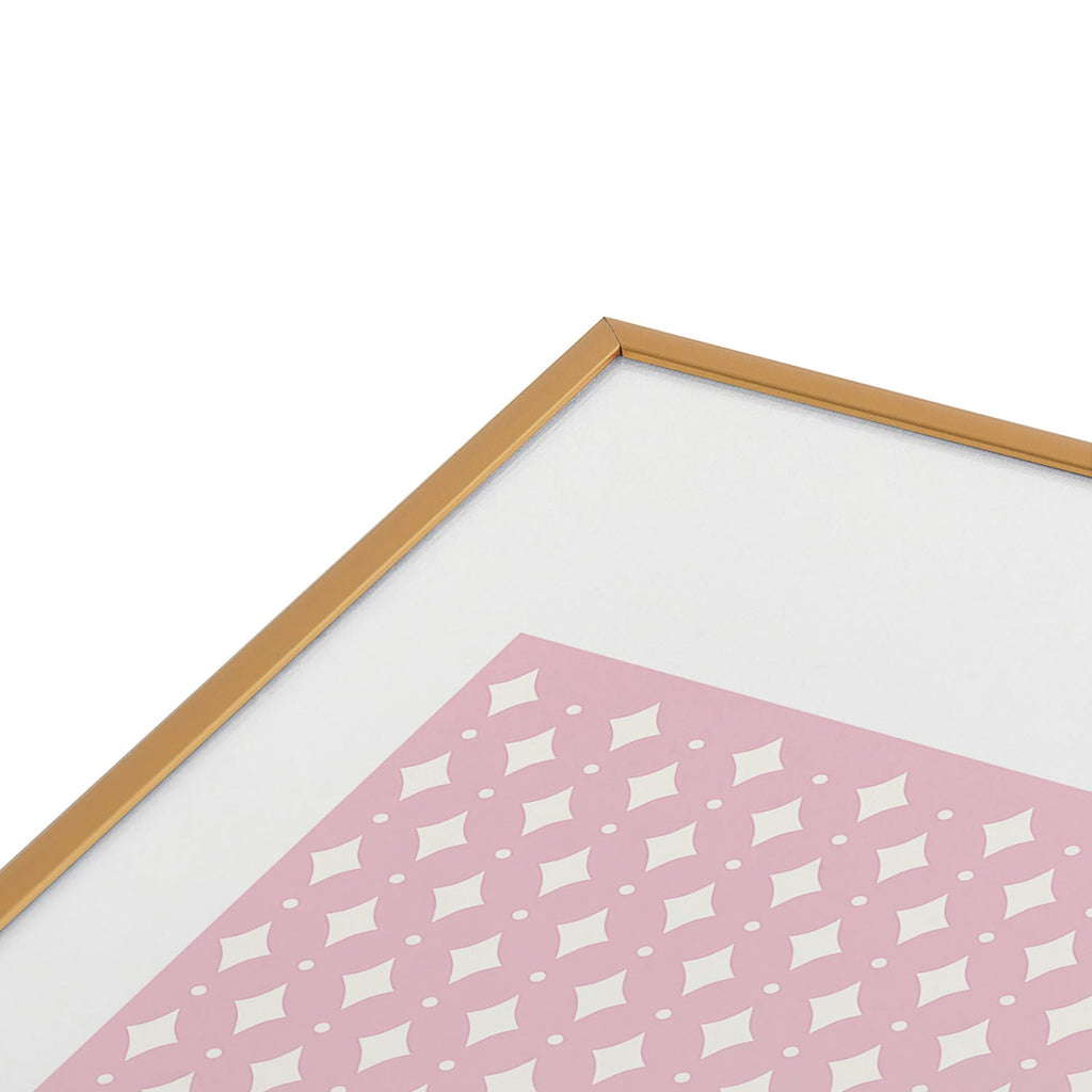 Colour Poems Vintage Jewels Blush Pink Metal Framed Art Print