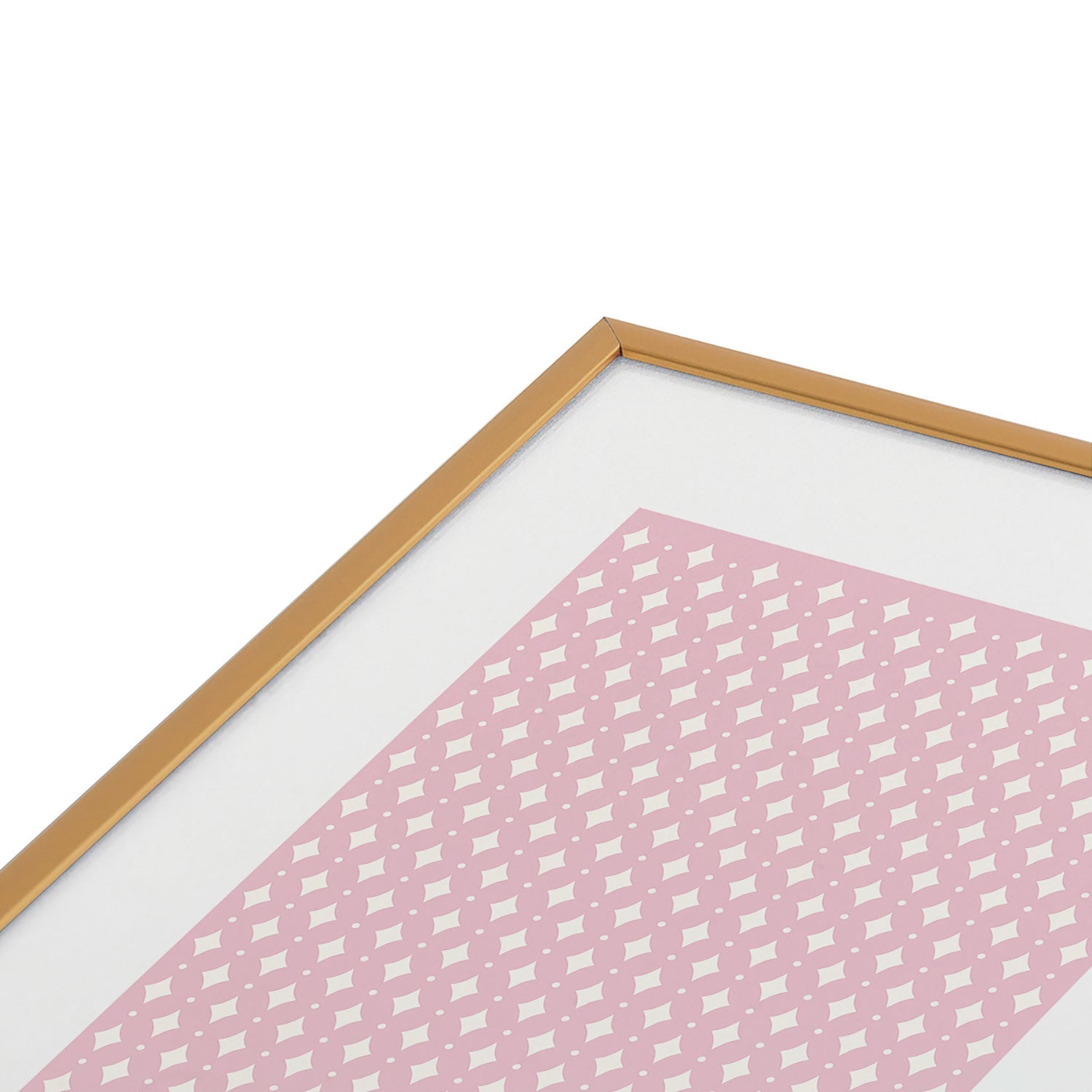 Colour Poems Vintage Jewels Blush Pink Metal Framed Art Print