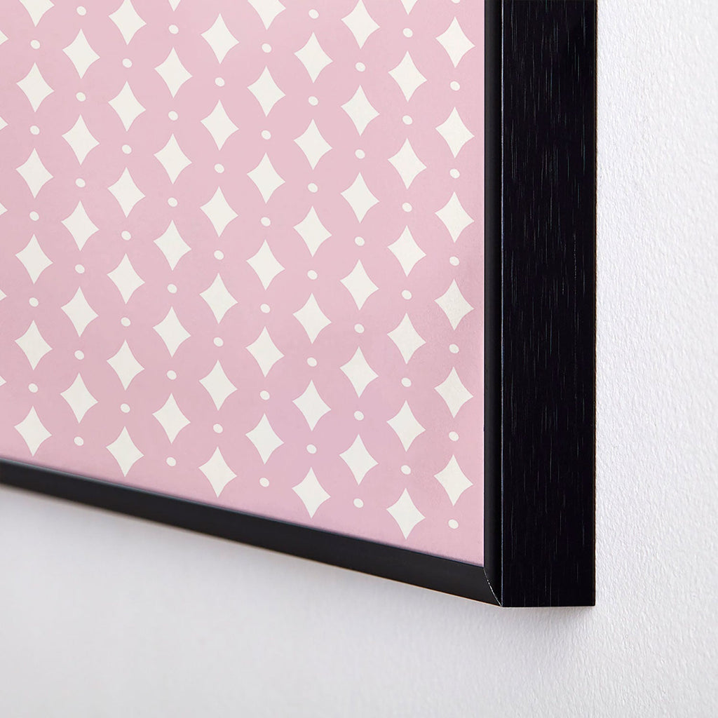 Colour Poems Vintage Jewels Blush Pink Square Metal Framed Art Print