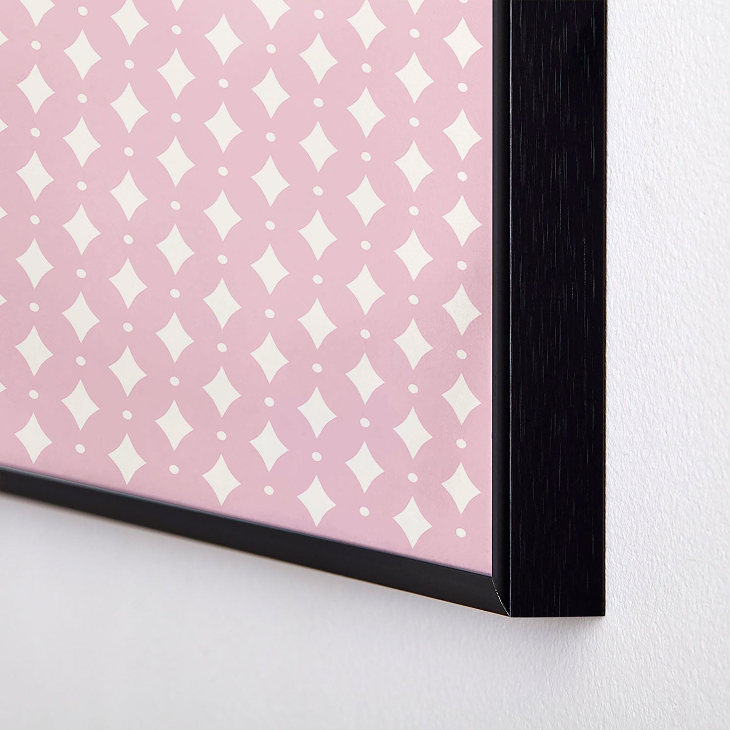 Colour Poems Vintage Jewels Blush Pink Square Metal Framed Art Print