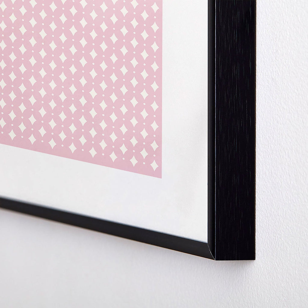Colour Poems Vintage Jewels Blush Pink Metal Framed Art Print