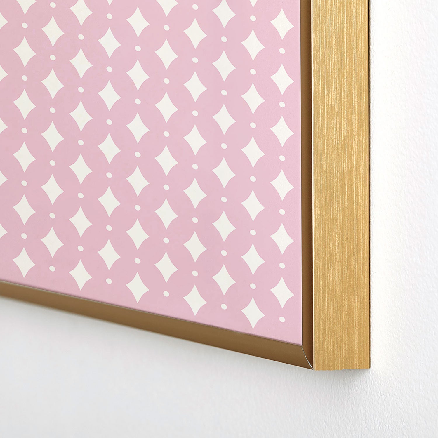 Colour Poems Vintage Jewels Blush Pink Square Metal Framed Art Print