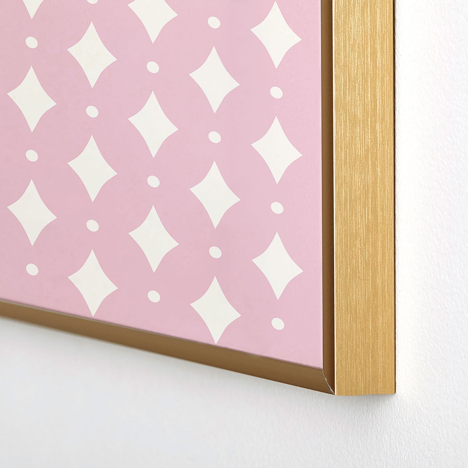 Colour Poems Vintage Jewels Blush Pink Square Metal Framed Art Print