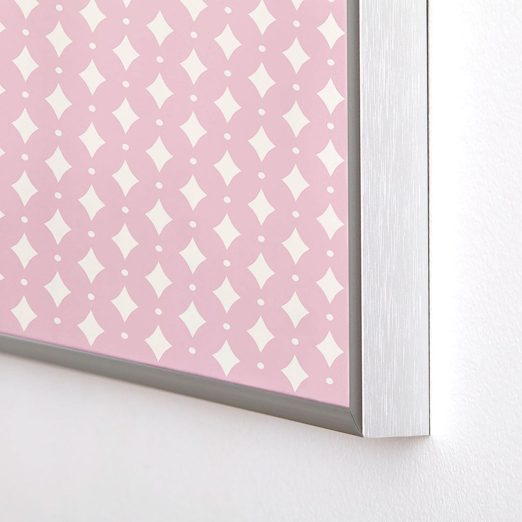 Colour Poems Vintage Jewels Blush Pink Square Metal Framed Art Print