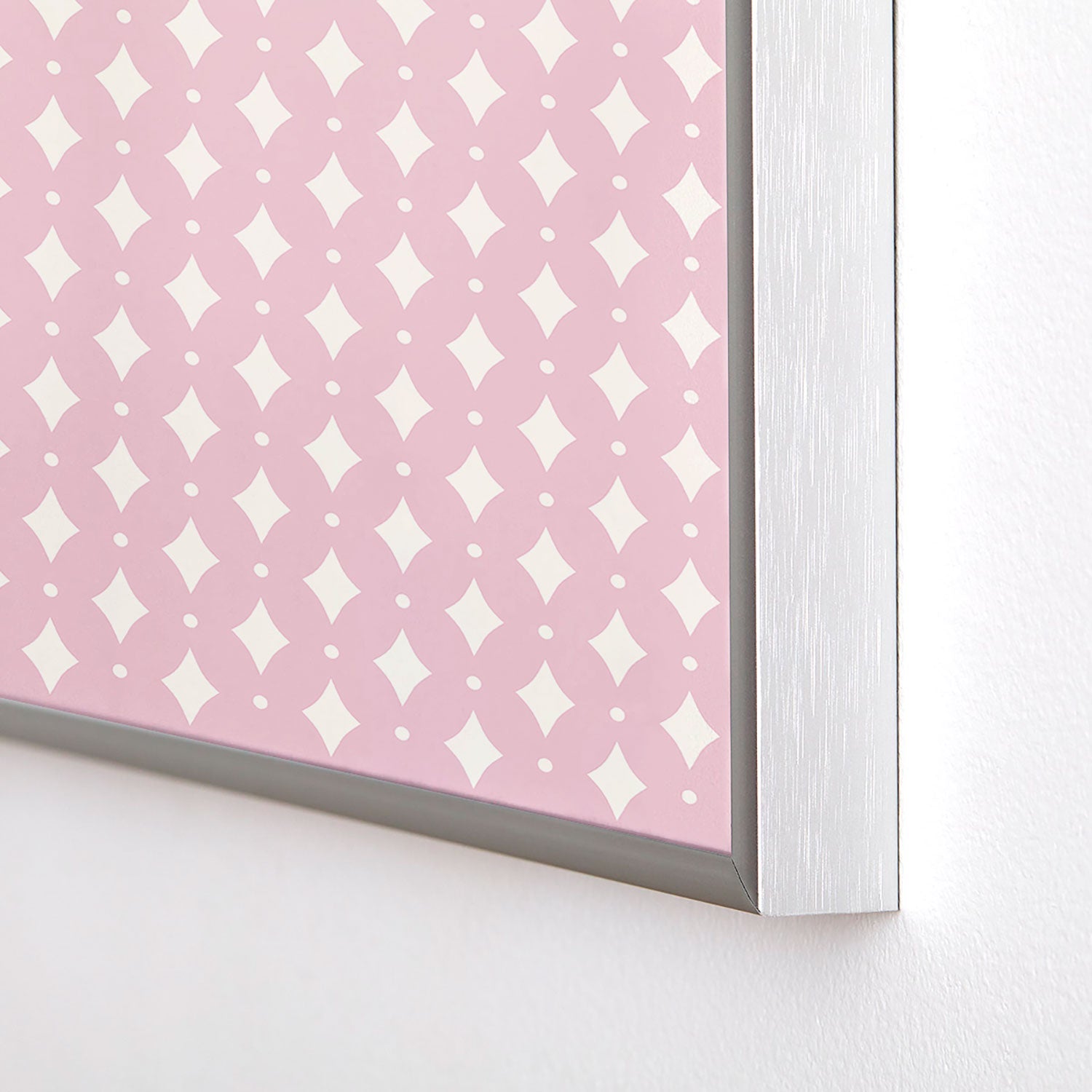 Colour Poems Vintage Jewels Blush Pink Square Metal Framed Art Print
