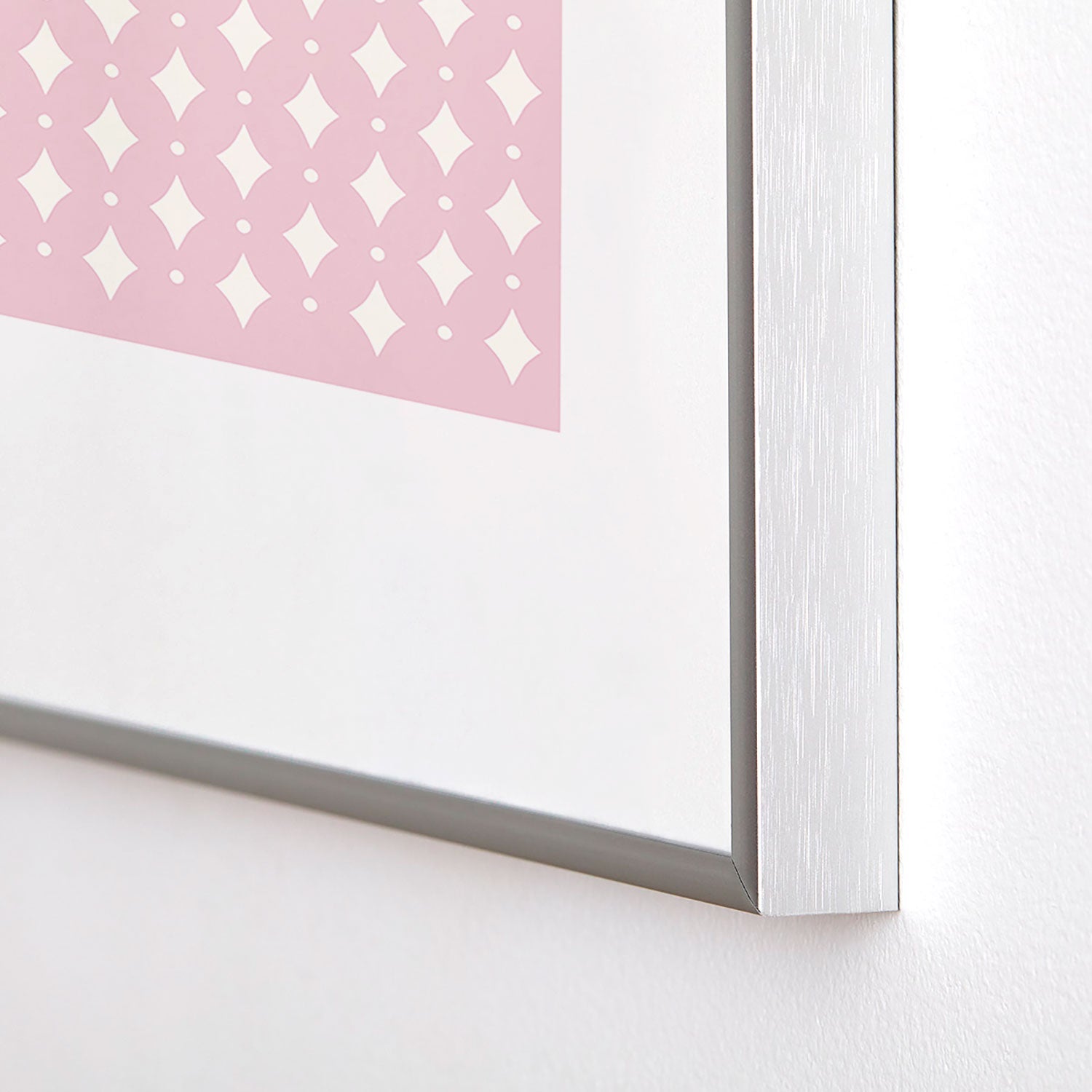 Colour Poems Vintage Jewels Blush Pink Metal Framed Art Print