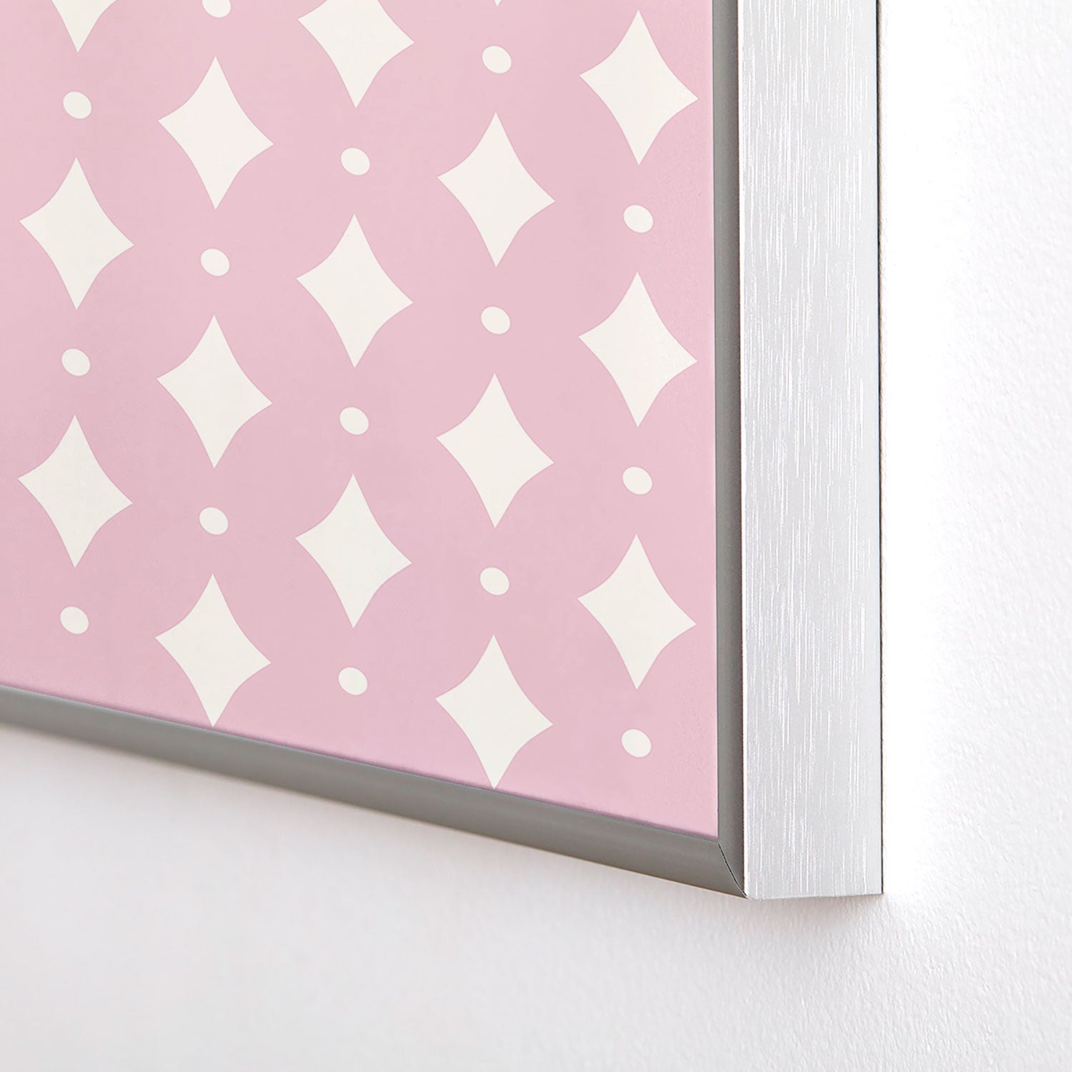 Colour Poems Vintage Jewels Blush Pink Square Metal Framed Art Print