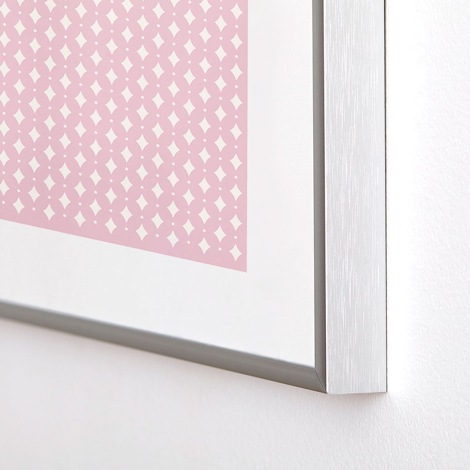 Colour Poems Vintage Jewels Blush Pink Metal Framed Art Print