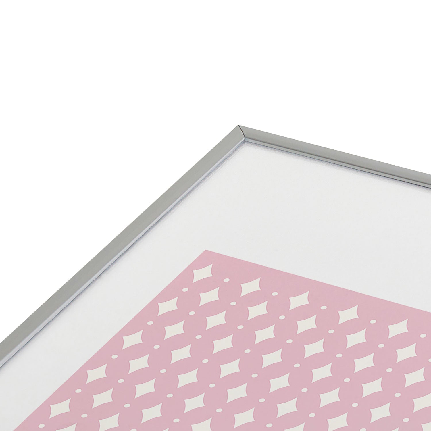 Colour Poems Vintage Jewels Blush Pink Metal Framed Art Print