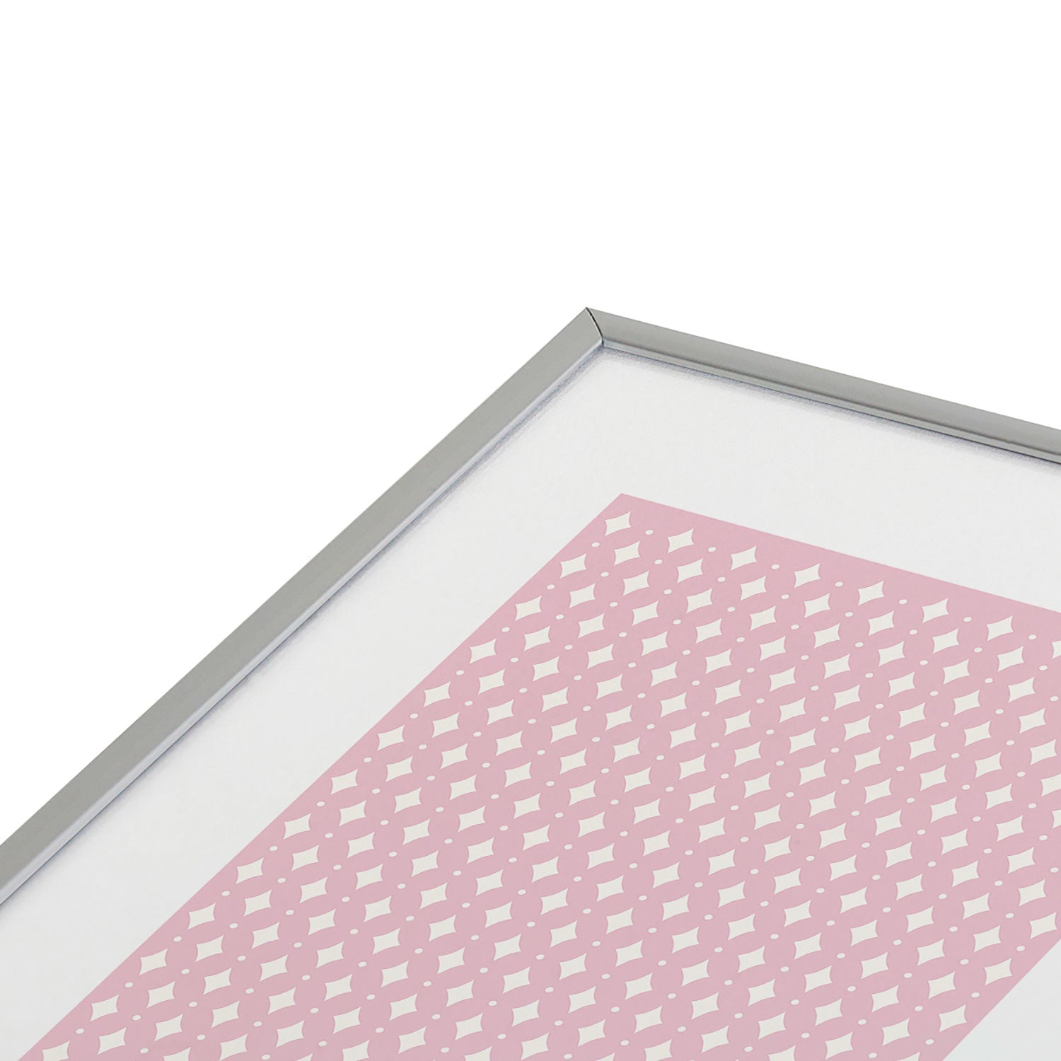 Colour Poems Vintage Jewels Blush Pink Metal Framed Art Print