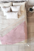 Colour Poems Vintage Jewels Blush Pink Fleece Throw Blanket