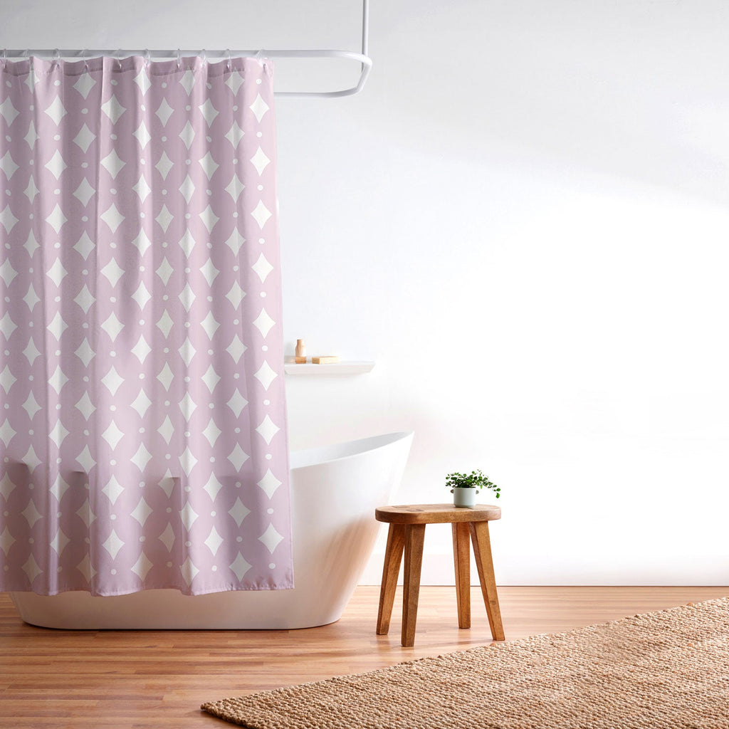 Colour Poems Vintage Jewels Blush Pink Shower Curtain
