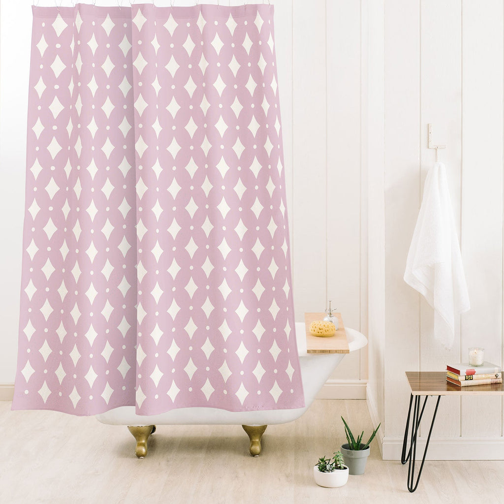 Colour Poems Vintage Jewels Blush Pink Shower Curtain