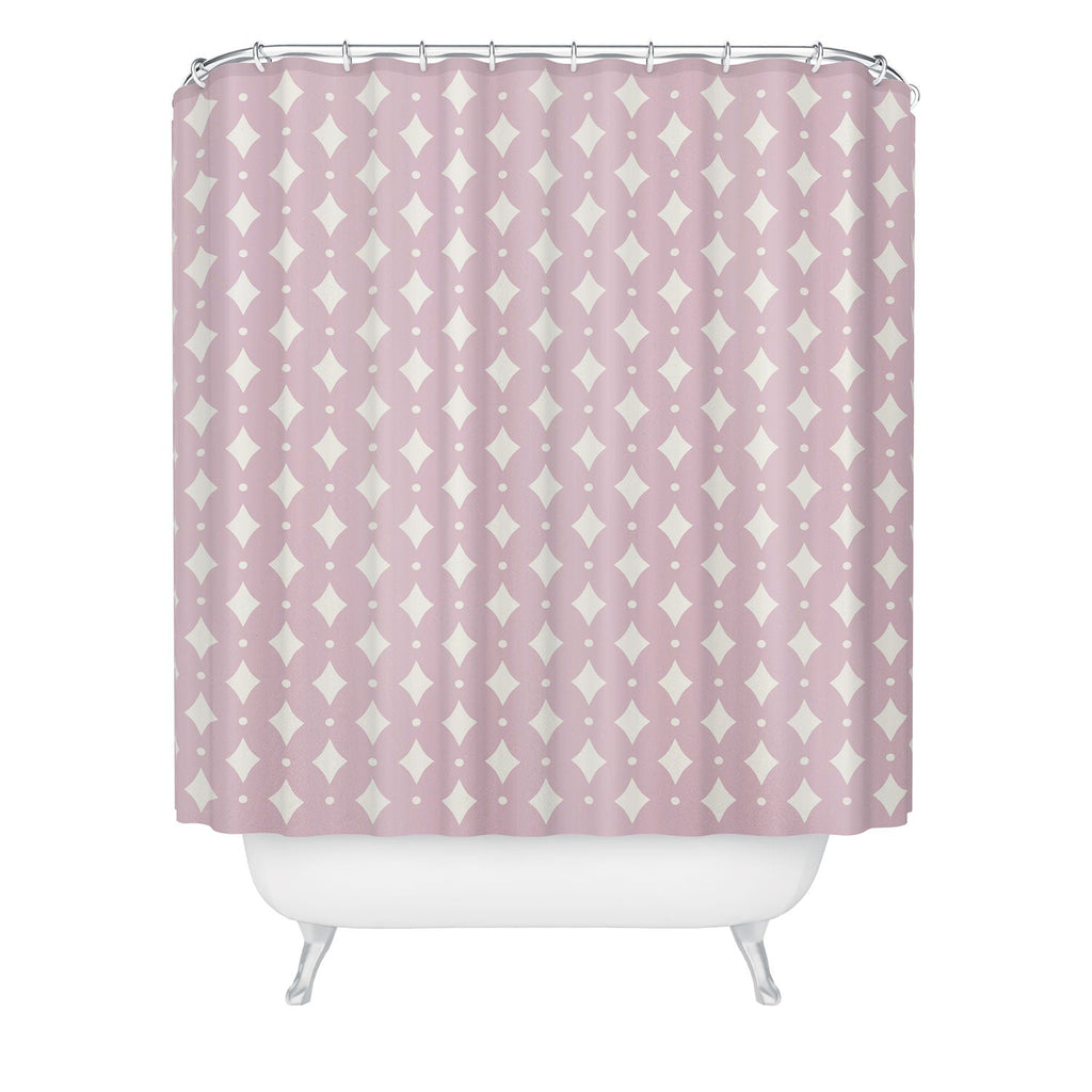 Colour Poems Vintage Jewels Blush Pink Shower Curtain