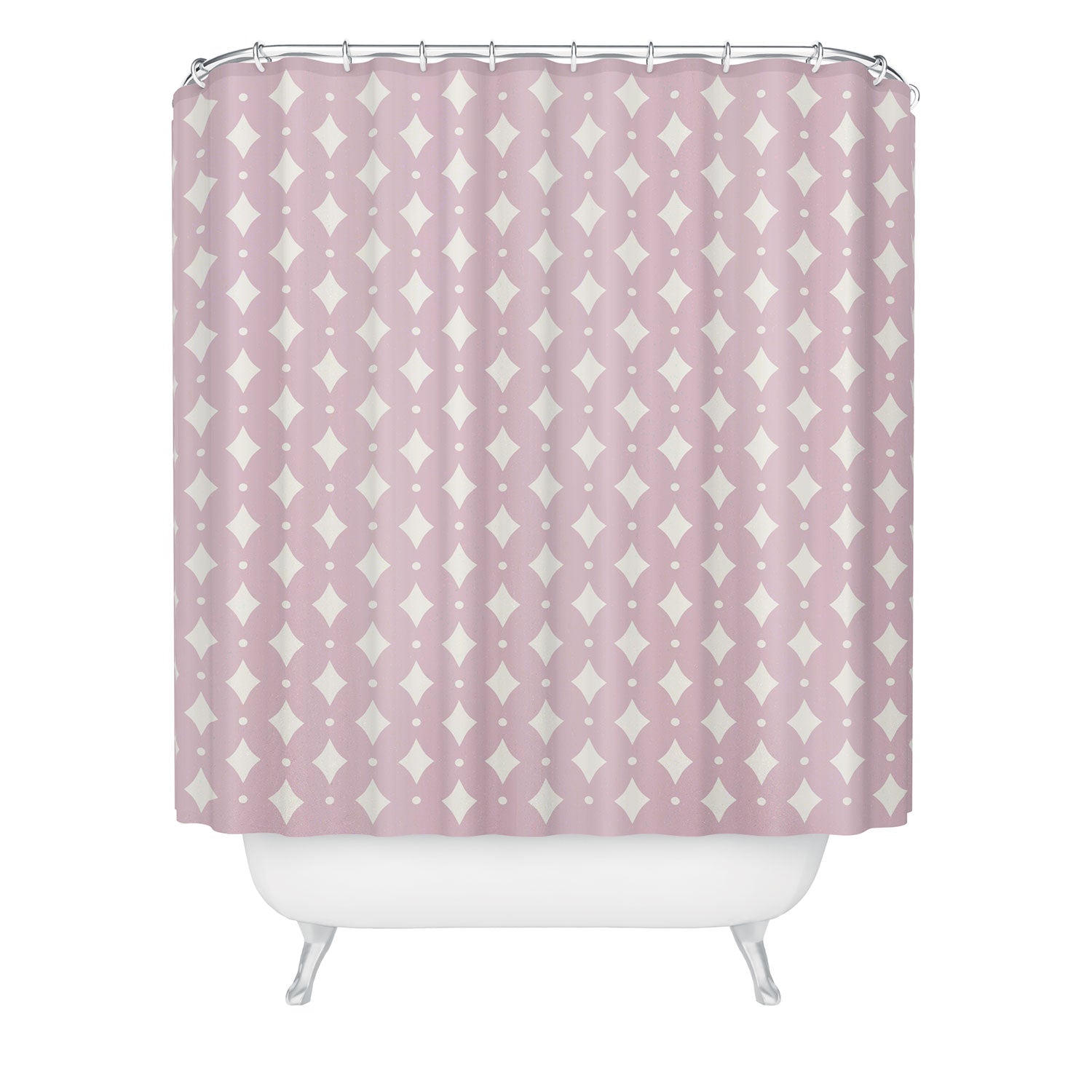 Colour Poems Vintage Jewels Blush Pink Shower Curtain