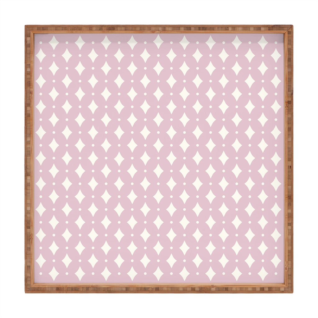 Colour Poems Vintage Jewels Blush Pink Square Tray