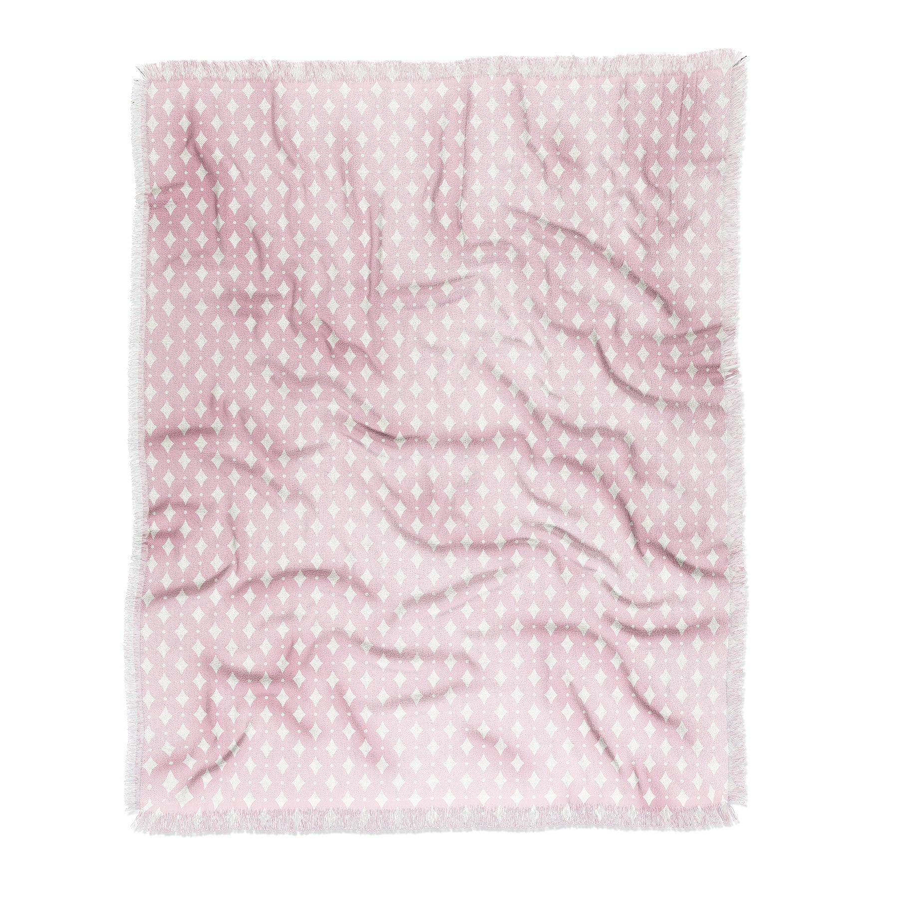 Colour Poems Vintage Jewels Blush Pink Throw Blanket