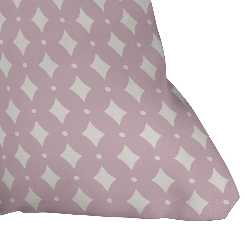 Colour Poems Vintage Jewels Blush Pink Throw Pillow