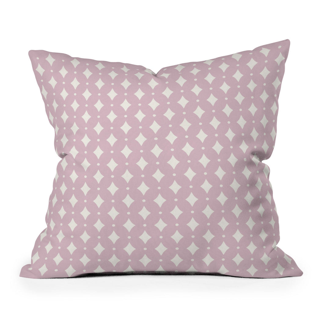 Colour Poems Vintage Jewels Blush Pink Outdoor Throw Pillow