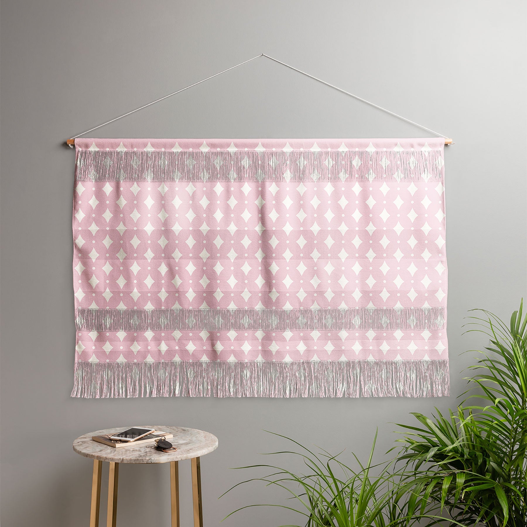 Colour Poems Vintage Jewels Blush Pink Wall Hanging Landscape