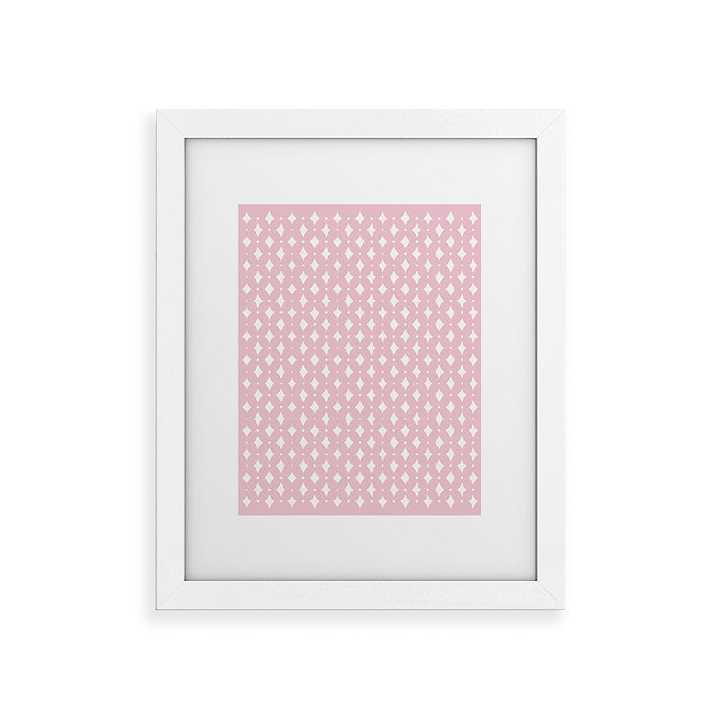 Colour Poems Vintage Jewels Blush Pink Framed Art Print