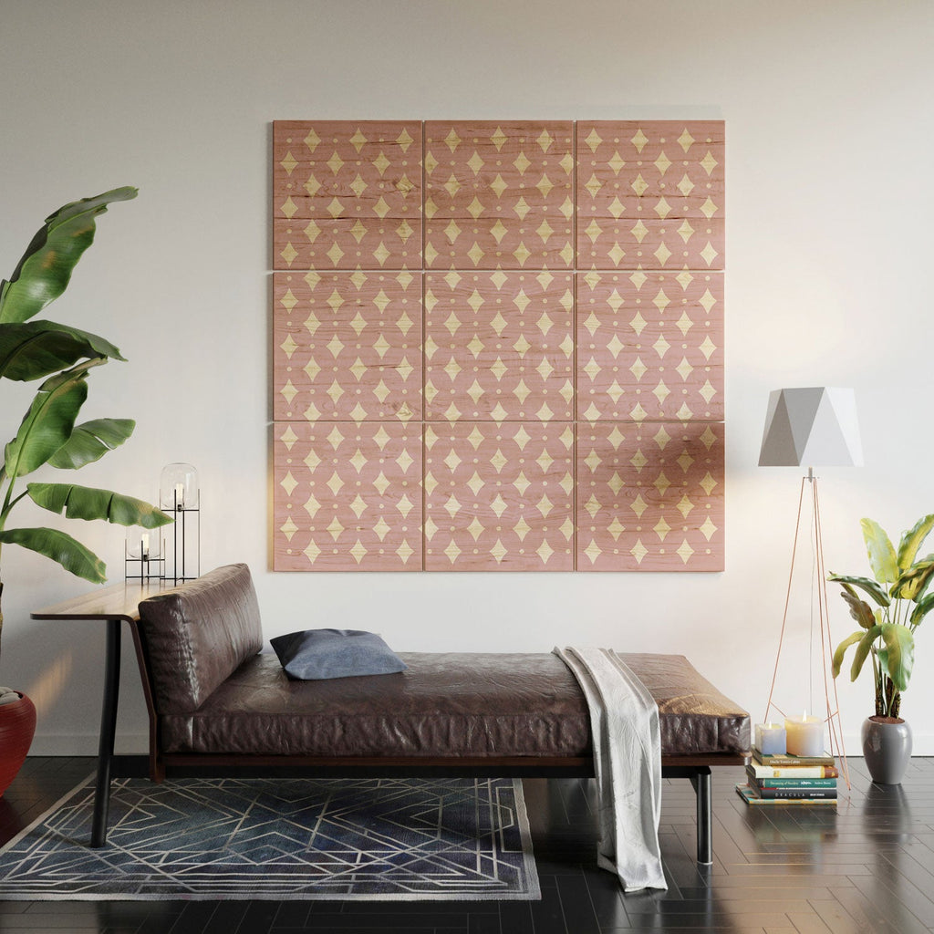 Colour Poems Vintage Jewels Blush Pink Wood Wall Mural