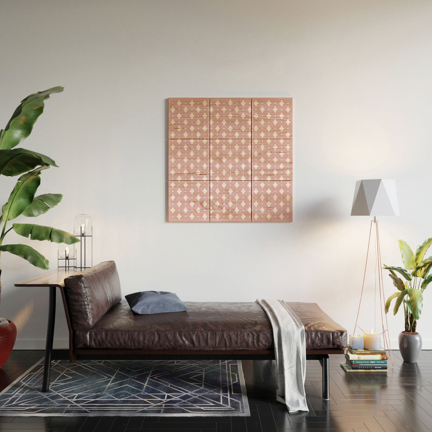 Colour Poems Vintage Jewels Blush Pink Wood Wall Mural