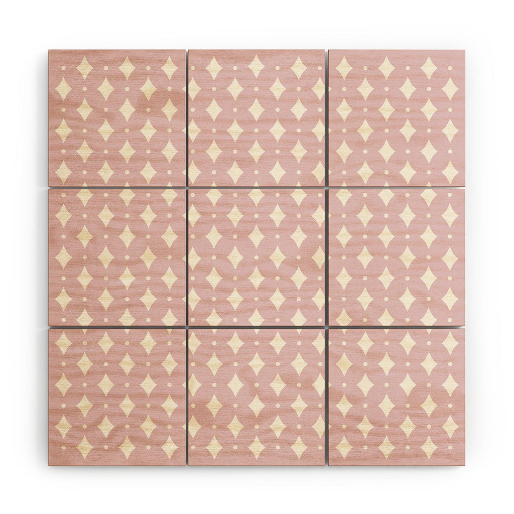 Colour Poems Vintage Jewels Blush Pink Wood Wall Mural